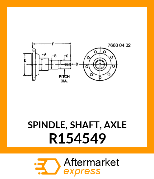 SPINDLE, SHAFT, AXLE R154549