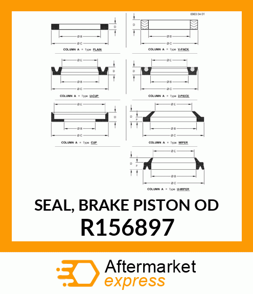 SEAL, BRAKE PISTON OD R156897