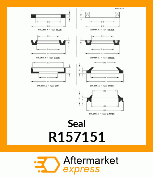 SEAL, BRAKE PISTON ID R157151