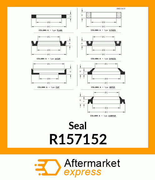 SEAL, BRAKE PISTON OD R157152