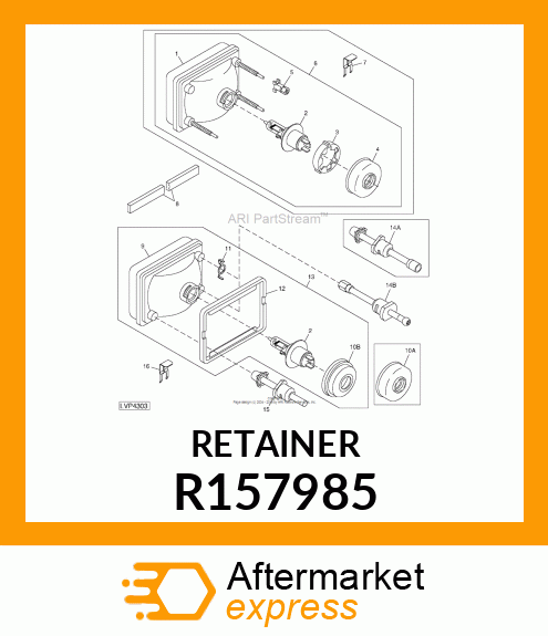 CLIP, H4 BULB RETAINING CLIP R157985