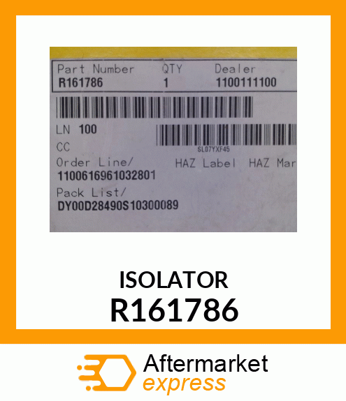 ISOLATOR R161786