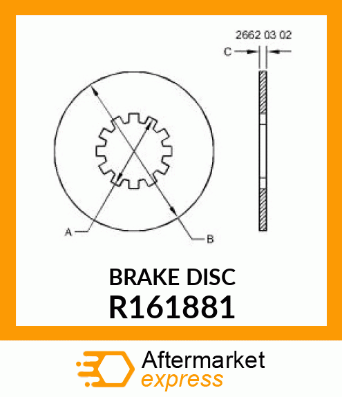 DISK, BRAKE R161881