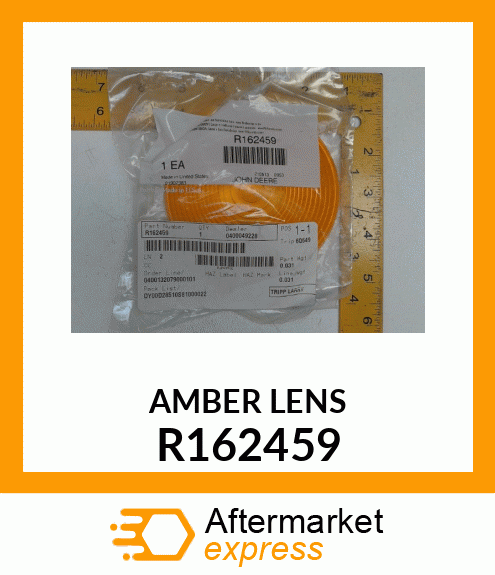 LENS, AMBER LENS FOR RE161626 R162459