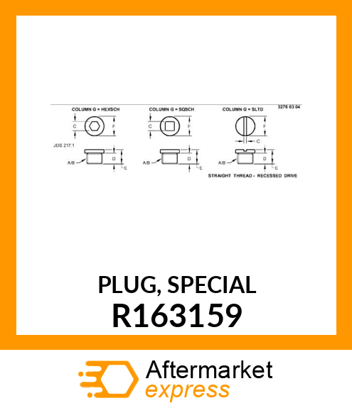 PLUG, SPECIAL R163159