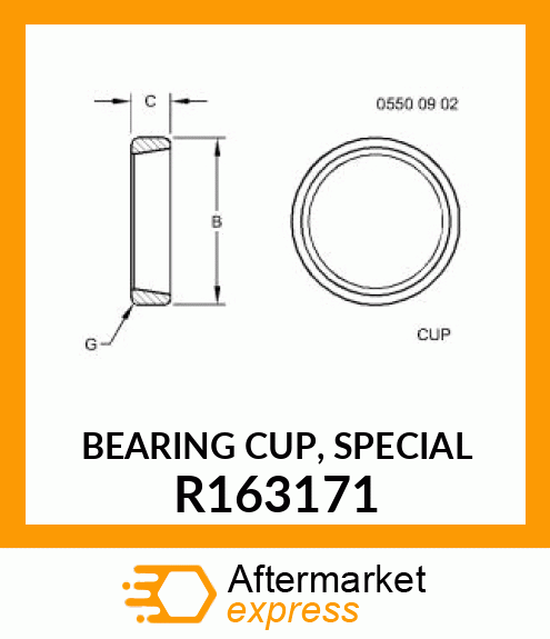 BEARING CUP, SPECIAL R163171