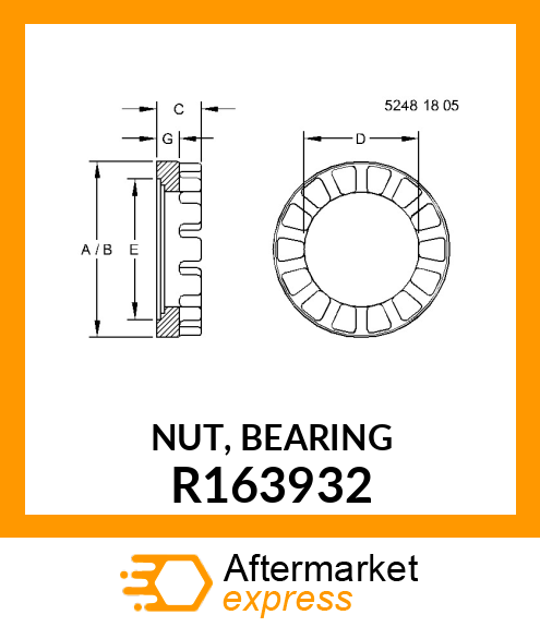 NUT, BEARING R163932