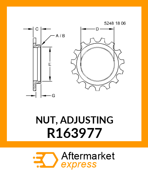 NUT, ADJUSTING R163977