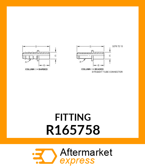 HOSE FITTING, SURGE TANK R165758