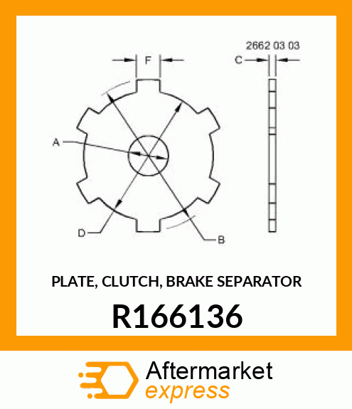 PLATE, CLUTCH, BRAKE SEPARATOR R166136