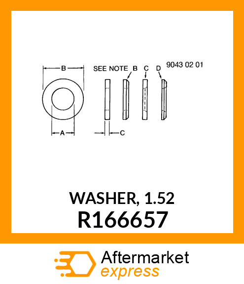 WASHER, 1.52 R166657