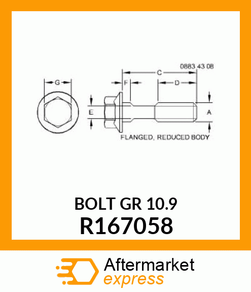 CAP SCREW AND NUT R167058