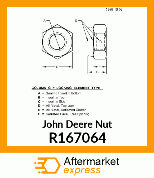 NUT, SPECIAL R167064