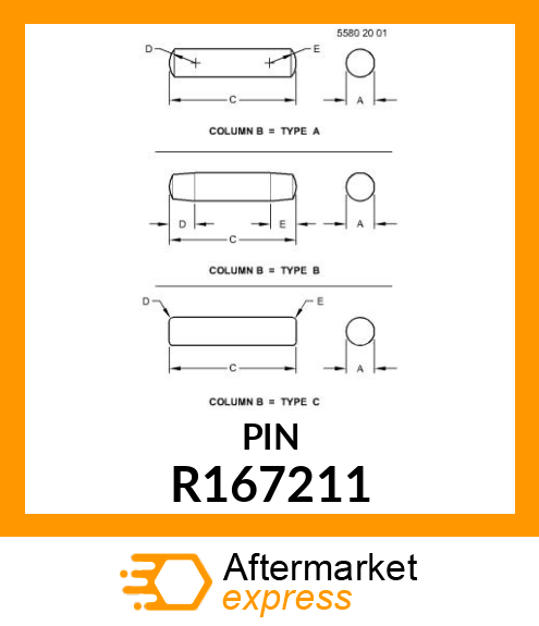 SPRING LOCKING PIN, BEARING R167211