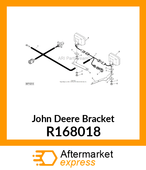 BRACKET, FENDER FRONT FLOODLAMP, LH R168018