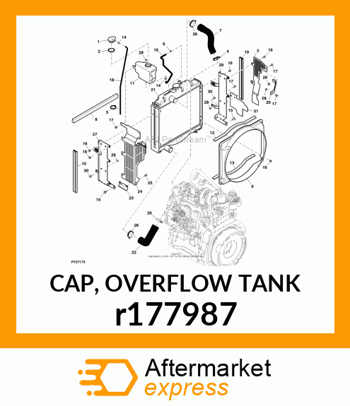 CAP, OVERFLOW TANK r177987