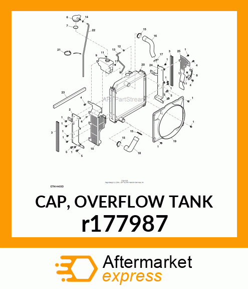 CAP, OVERFLOW TANK r177987