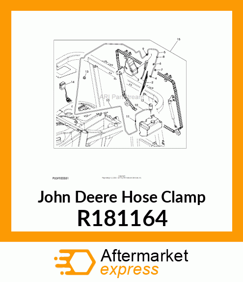 HOSE CLAMP, WIPPER HOSE R181164