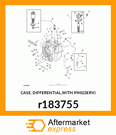 CASE, DIFFERENTIAL,WITH PINS(SERV) r183755