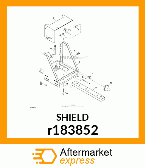 PTO SHIELD RETAINER, KIT r183852