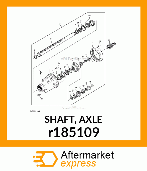 SHAFT, AXLE r185109