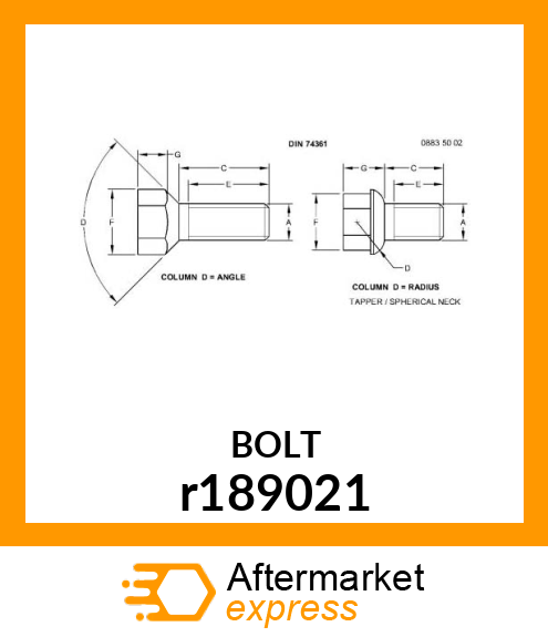 CAP SCREW, SPECIAL r189021