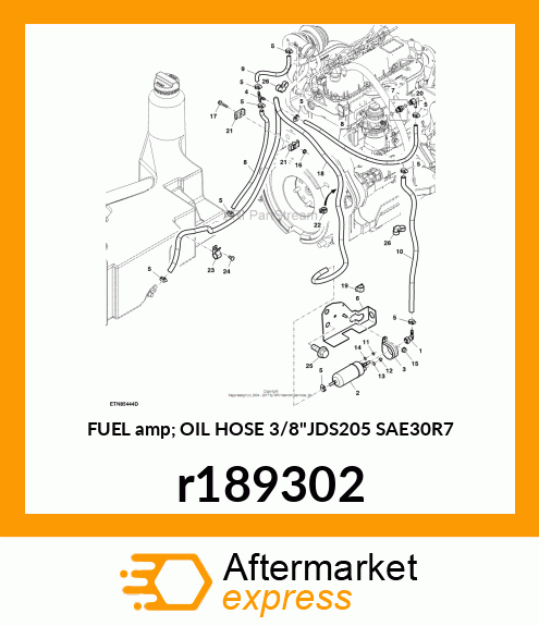 FUEL amp; OIL HOSE 3/8"JDS205 SAE30R7 r189302