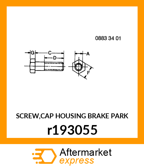 SCREW,CAP HOUSING BRAKE PARK r193055