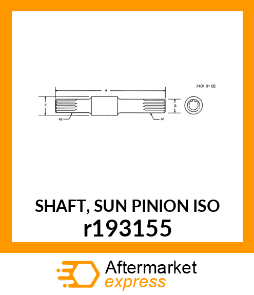 SHAFT, SUN PINION r193155