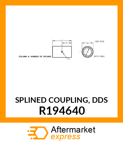 SPLINED COUPLING, DDS R194640