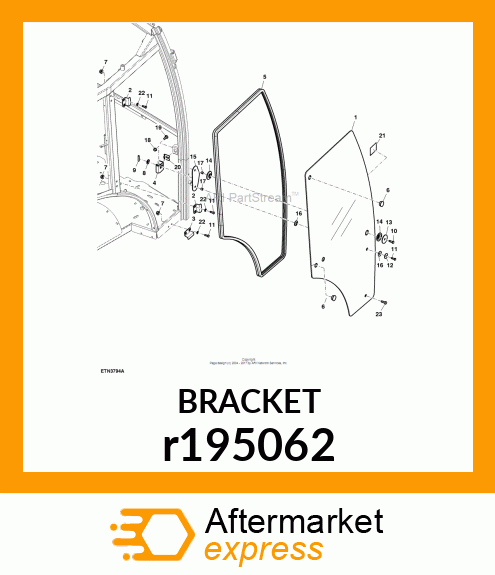 PLATE, PLATE, FIXED DOOR, RH r195062