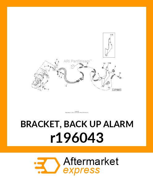 BRACKET, BACK UP ALARM r196043