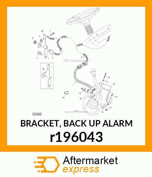 BRACKET, BACK UP ALARM r196043