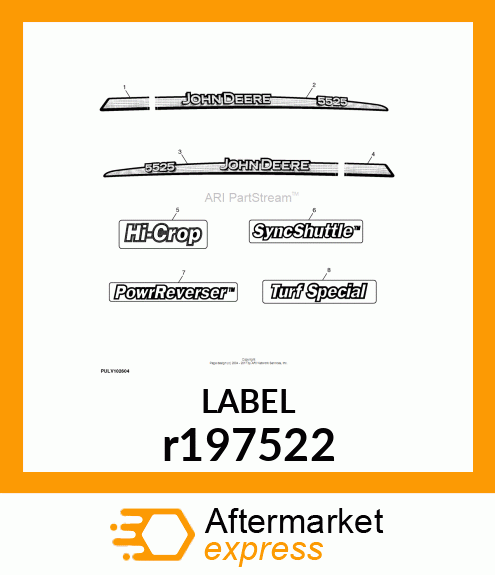 LABEL, COWL, RH r197522