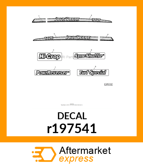 LABEL, MODEL DESIGNATION, RH (5525) r197541