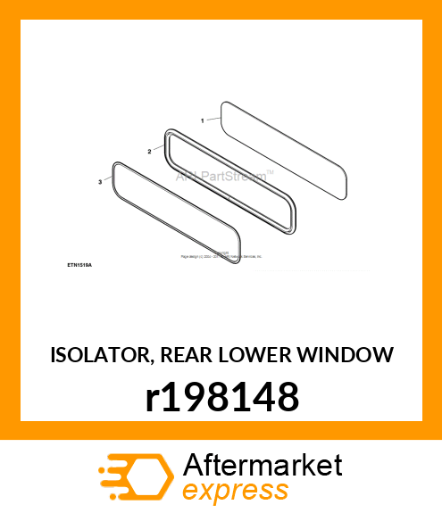 ISOLATOR, REAR LOWER WINDOW r198148