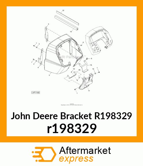 BRACKET, STEERING, LOWER COVER r198329