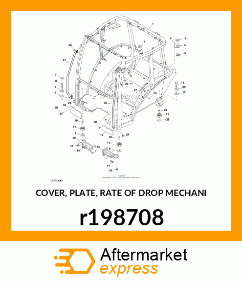 COVER, PLATE, RATE OF DROP MECHANI r198708