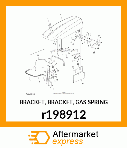 BRACKET, BRACKET, GAS SPRING r198912