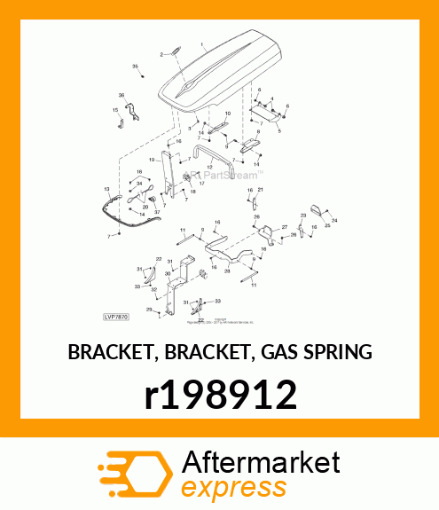 BRACKET, BRACKET, GAS SPRING r198912