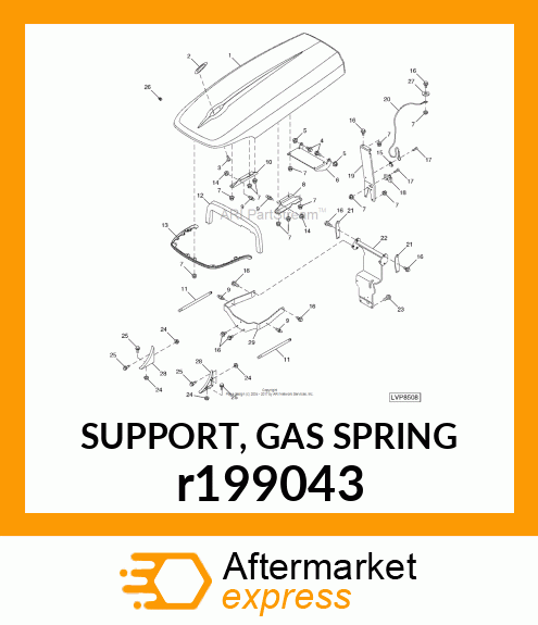 SUPPORT, GAS SPRING r199043