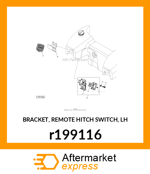 BRACKET, REMOTE HITCH SWITCH, LH r199116