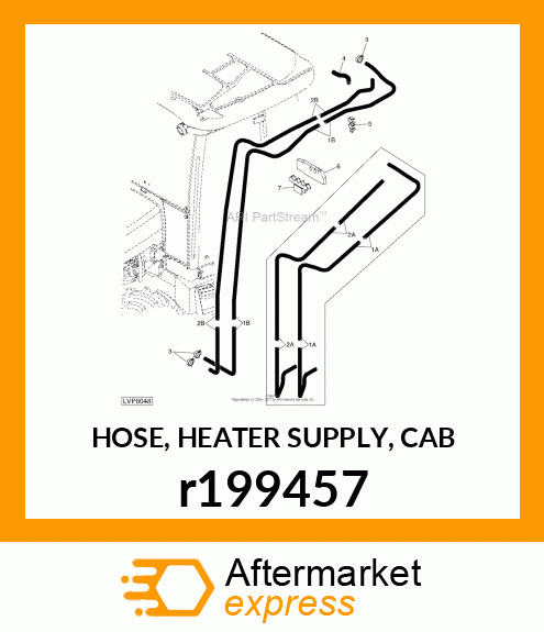 HOSE, HEATER SUPPLY, CAB r199457