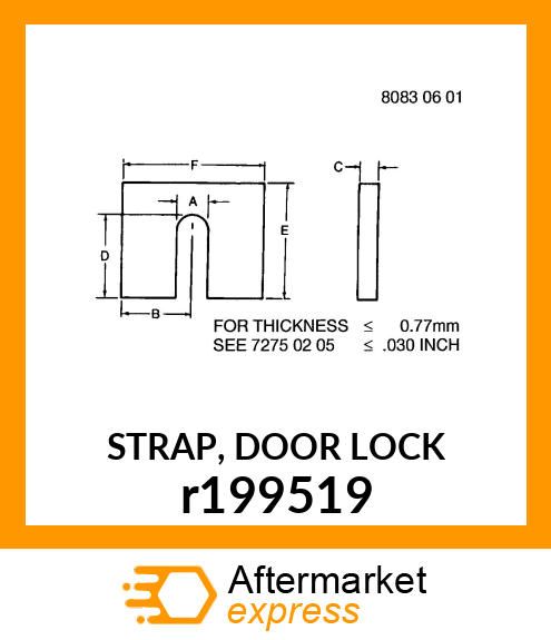 STRAP, DOOR LOCK r199519