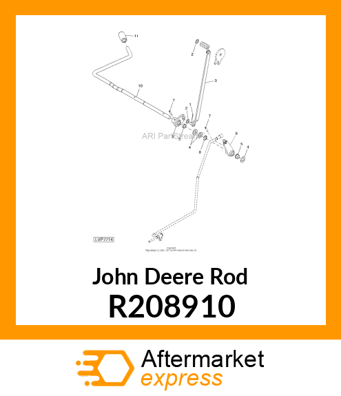 ROD, FOOT THROTTLE ARM R208910