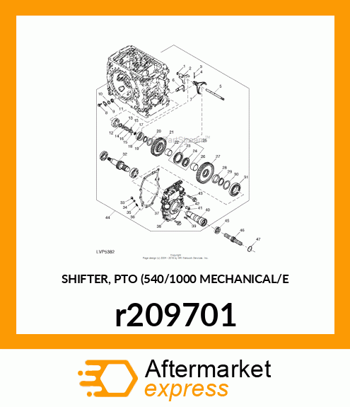 SHIFTER, PTO 540/1000 MECHANICAL/E r209701