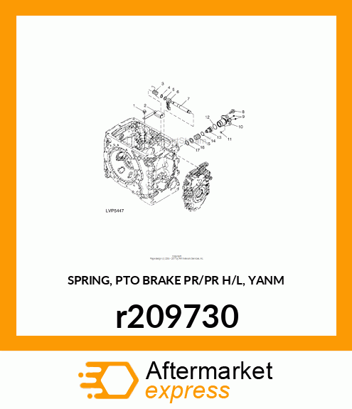 SPRING, PTO BRAKE PR/PR H/L, YANM r209730