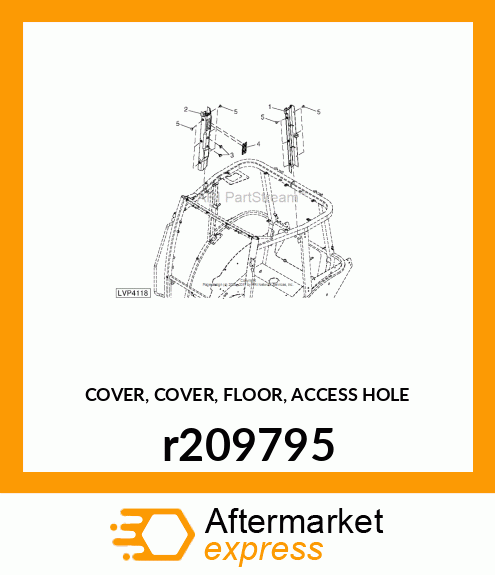 COVER, COVER, FLOOR, ACCESS HOLE r209795