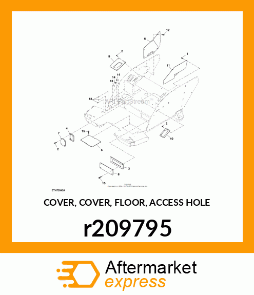 COVER, COVER, FLOOR, ACCESS HOLE r209795