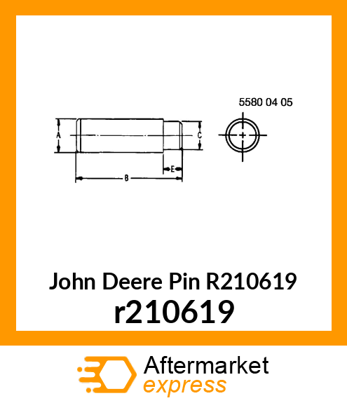 PIN, DRAWBAR, FRONT SUPPORT r210619